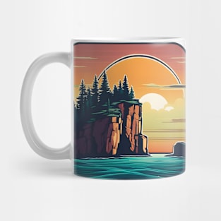 Retro Ocean Cliff Mug